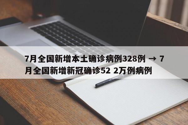 7月全国新增本土确诊病例328例 → 7月全国新增新冠确诊52 2万例病例